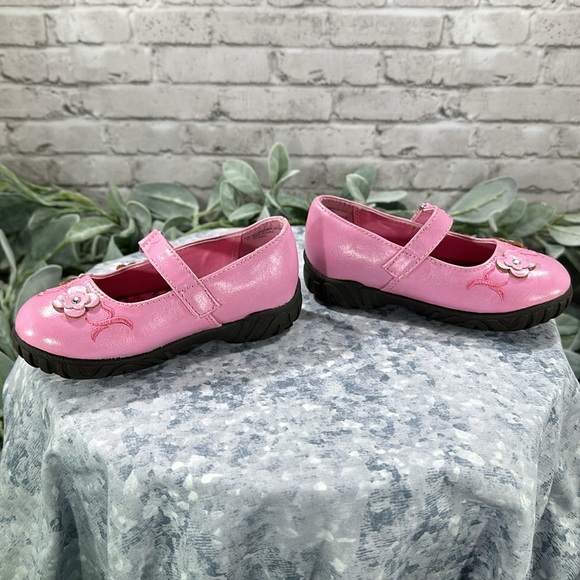 The Children’s Place Pink Floral Round Toe Mary Janes - Girls 7M 💖EUC💖 - Picture 5 of 10